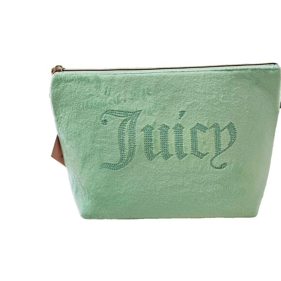 NWT Authentic Juicy Couture Travel Cosmetic Bag Women's Green Bag with Bottle - Picture 1 of 11